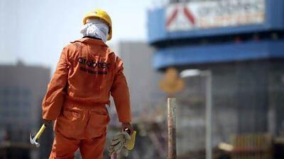 An Arabtec construction site in Abu Dhabi. The builder is aiming to raise Dh2.38 billion through the issuing of new shares to investors. Sammy Dallal / The National