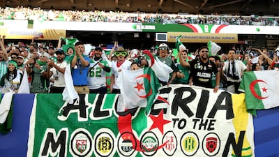 Algeria fans prepare to drive their team on inside the San Francisco Bay Area Stadium in California. Reuters