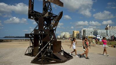 Biennial Director Jorge Alfonso said it had been a challenge to stage the biennial given Cuba’s difficult economic situation. AFP