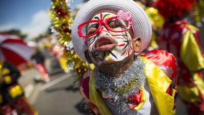 South African members of the Cape Minstrel band attend the annual ‘Tweede Nuwe Yaar’ (second new year) carnival in Cape Town, South Africa. Nic Bothma / EPA