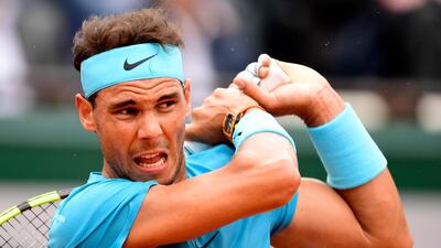 Rafael Nadal is in second round action at the French Open on Thursday. Caroline Blumberg / EPA