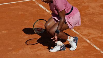 A frustrated Serena Williams during her defeat to Nadia Podoroska. AP