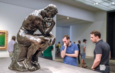 Rodin's 'The Thinker' comes to Louvre Abu Dhabi. Victor Besa / The National