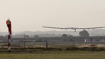 Solar Impulse 2 landed in Spain on Thursday morning, completing what is believed to be the first crossing of the Atlantic by an aircraft without fuel. EPA