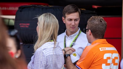 Ivanka Trump and her husband Jared Kushner at the pit walk and driver's parade. Victor Besa / The National