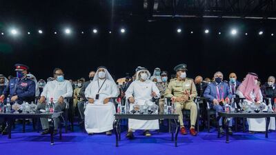 Sheikh Hamdan bin Mohammed, Crown Prince of Dubai, visited the inaugural World Police Summit on Monday.