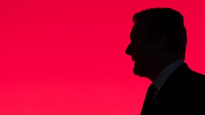 Labour leader Keir Starmer at the party's conference in Liverpool, England, on Monday. EPA