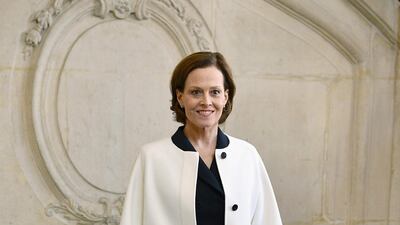 US actress Sigourney Weaver ahead of the Dior Women's Spring-Summer 2020/2021 Haute Couture show. AFP