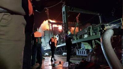 The blaze began at about 2.25am. Asriran.com via AP