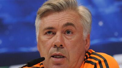 Real Madrid head coach Carlo Ancelotti is under fire as his expensively-assembled squad has yet to fire on all cylinders. Denis Doyle/Getty Images