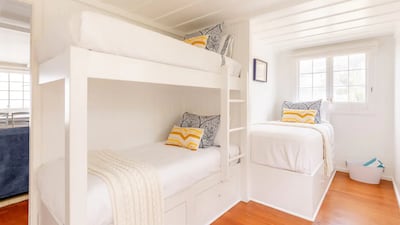 The home has two bedrooms and one bed and one bathroom