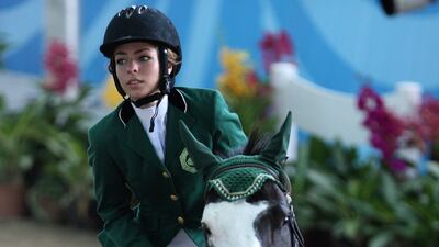Saudi Arabian showjumper Dalma Malhas. AFP