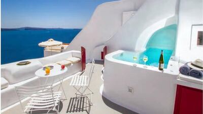 6. Hector Cave House on the island of Santorini in Greece is carved into the caldrea cliff and overlooks the gorgeous area of Oia, famed for its sunsets.