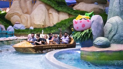 The Flintstones Bedrock River Adventure at Bedrock land. Reem Mohammed/The National