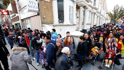 Thousands of people queued up ahead of the opening Reuters