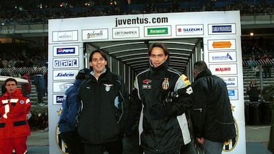 The Inzaghi brothers, Filippo, right, and Simone, left. Claudio Villa /