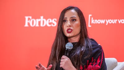 Nebal Farsakh, head of communications of the Palestine Red Crescent Society, speaks