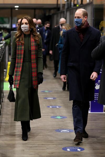 Britain's Prince William and Catherine, Duchess of Cambridge, are seen at London Euston Station before boarding the Royal Train. Reuters