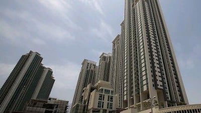 Primary construction is complete, but only one of the 13 towers and a few town homes are occupied. Sammy Dallal / The National