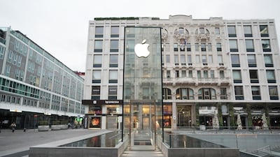 The Apple Store in Milan, Italy. The Italian Government has strengthened its quarantine rules, shutting all commercial activities except for pharmacies, food shops, gas stations, tobacco stores and news kiosks in a bid to stop the spread of the novel coronavirus. Getty Images.