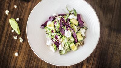A beetroot salad by chef Salvatore Barcelona