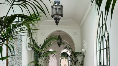 Locally handmade glazed clay tiles are used throughout