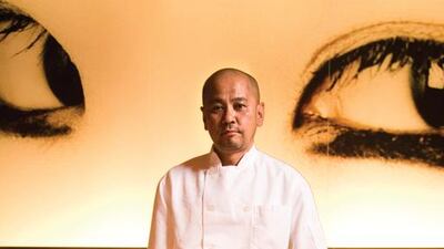 Master sushi chef Katsuya Uechi of Katsuya by Starck. Courtesy Katsuya by Starck