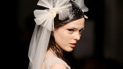 For Spring/Summer 2008 Haute Couture, Jean Paul Gaultier revisited his famous conical bra, first shown in 1984. AFP