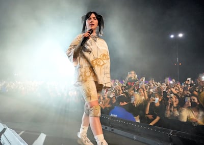 Billie Eilish speaks about the environment in All the good girls go to hell, released last year. Getty Images