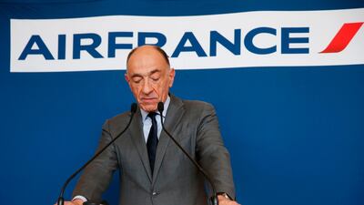 Chief executive of Air France-KLM Jean-Marc Janaillac resigns after employees rejected the company's latest offer on wages, following weeks of strikes by pilots and other workers. Geoffroy Van Der Hasselt / AFP