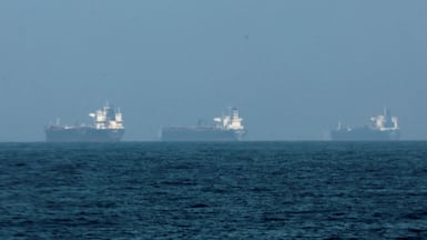 Tankers are seen off the coast of Fujairah. Reuters