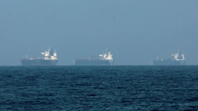 Tankers are seen off the coast of Fujairah. Reuters