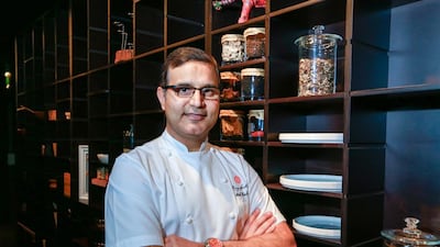 Michelin stared chef Atul Kochhar will battle it out with his protégé Amrish Sood at Rang Mahal, Marriott Marquis, Dubai on Monday, November 28. Courtesy Victor Besa for The National
