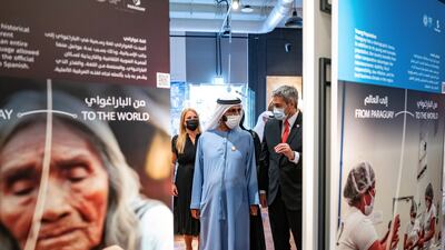 Sheikh Mohammed bin Rashid, Vice President and Ruler of Dubai, visits the Syria and Paraguay pavilions at Expo 2020 Dubai. All photos: Wam