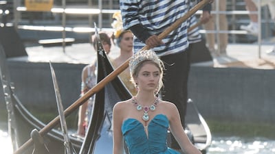 Leni Klum arrives at the Dolce & Gabbana Alta Moda show in Venice, Italy. Getty Images