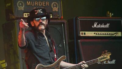Lemmy Kilmister performing with Motorhead during Glastonbury Music Festival in June 2015. Joel Ryan / Invision / AP file