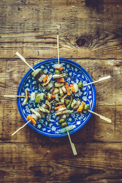 Beach food: mezze skewers. Courtesy Scott Price