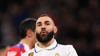 Real Madrid's French forward Karim Benzema at the Santiago Bernabeu. AFP