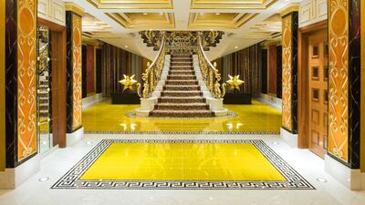 As the Dubai World Cup doesn’t start until late afternoon there’s plenty of time to relax in the 8,396 square foot suite and while away the hours on the 24-carat gold iPads provided. Courtesy Burj Al Arab