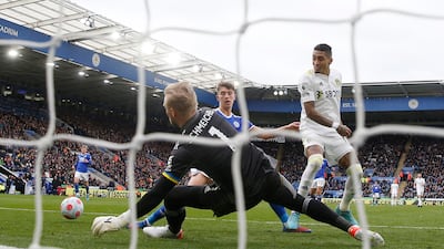 Goalkeeper: Kasper Schmeichel (Leicester City) – Became the goalkeeper to make the most appearances for Leicester with a clean sheet that featured a brilliant save from Raphinha. Reuters