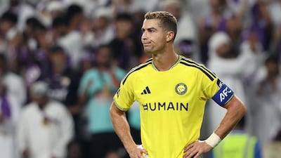 Al Nassr captain Cristiano Ronaldo endured a miserable night in Al Ain. Chris Whiteoak / The National