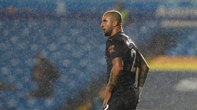 Soccer Football - Premier League - Leeds United v Manchester City - Elland Road, Leeds, Britain - October 3, 2020 Manchester City's Kyle Walker Pool via REUTERS/Jason Cairnduff EDITORIAL USE ONLY. No use with unauthorized audio, video, data, fixture lists, club/league logos or 'live' services. Online in-match use limited to 75 images, no video emulation. No use in betting, games or single club /league/player publications. Please contact your account representative for further details.