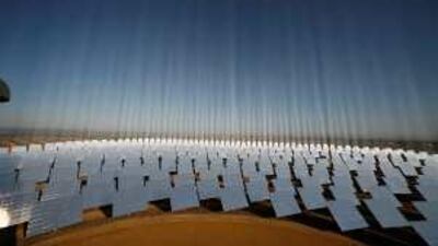 Haze, dust and humidity will reduce power production at the Shams 1 solar thermal plant in Madinat Zayed.