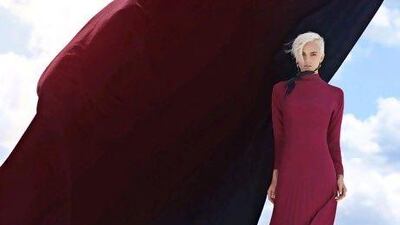 Dress, Dh18,751, Victoria Beckham at Harrods. Earrings, Dh1,529, Jeeyun Ha Designs at Net-a-Porter. David Thompson at ERA Management