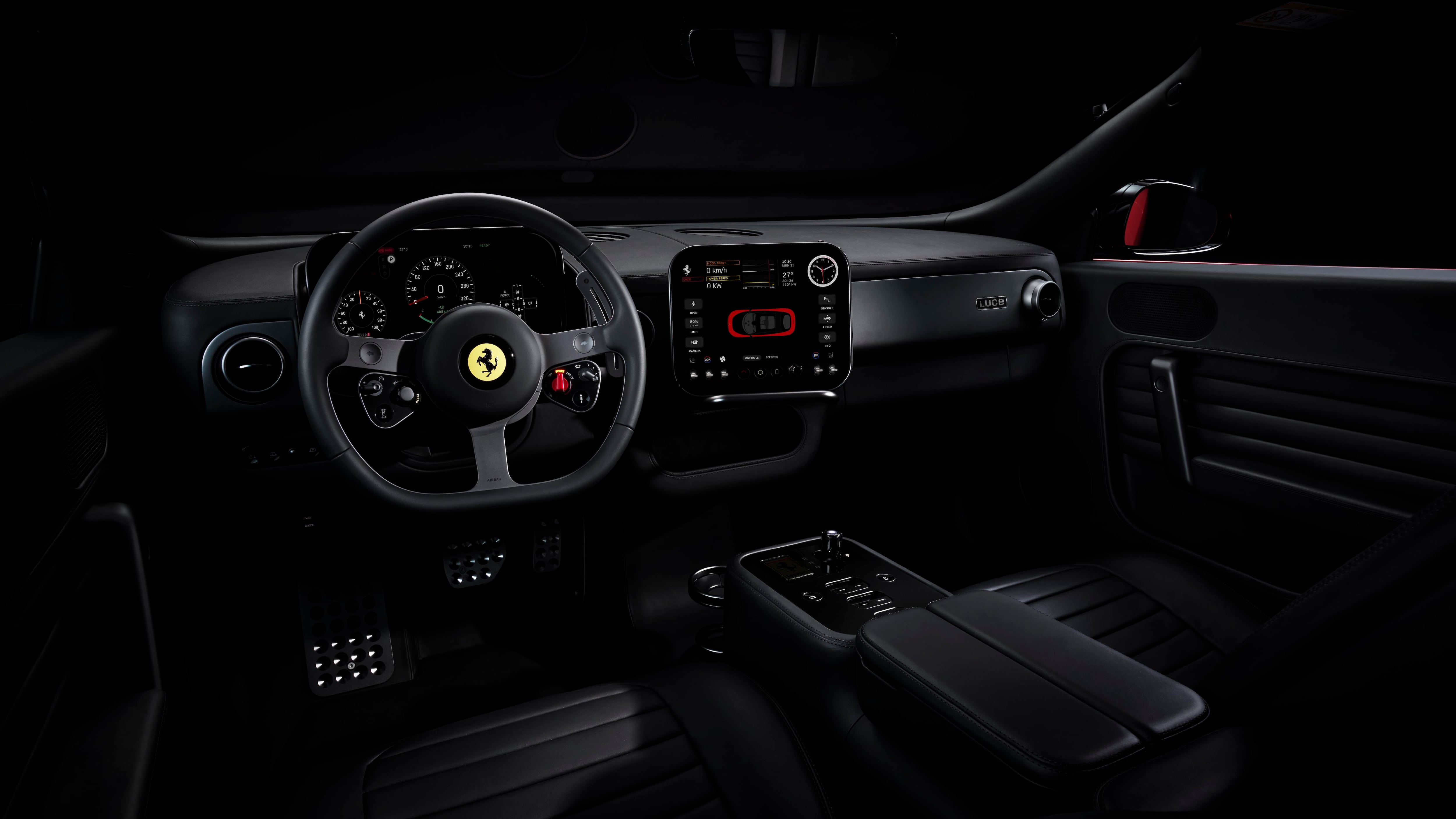 Ferrari’s new all-electric Luce has its own sonic identity, with everything from its indicators to warning tones designed to reflect the marque’s character. Photo: Ferrari