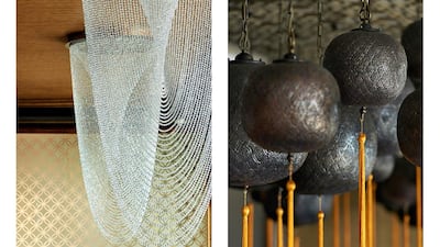 Above, elegant fixtures at Waldorf Astoria Ras Al Khaimah. Courtesy Waldorf Astoria Hotels & Resorts