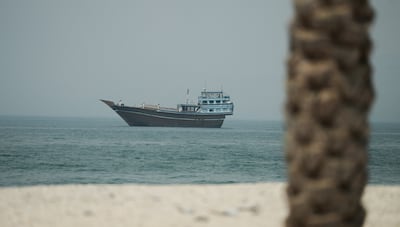 A vessel at the Strait of Hormuz, as seen from Musandam, Oman. Photo: REUTERS