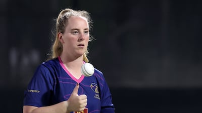 Katie Thompson during a UAE women's team training ahead of the T20 World Cup Asia qualifier. Chris Whiteoak / The National