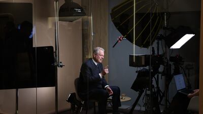 Al Gore during an interview on the opening day of the World Economic Forum in Davos, Switzerland. Bloomberg