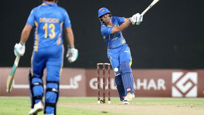 Najeeb Tarakai, batting for Nangarhar Leopards in the Afghanistan Premier League, died after a motor accident. Chris Whiteoak / The National